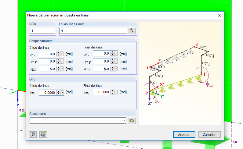 Lastart "Linien-Zwangsverschiebung"