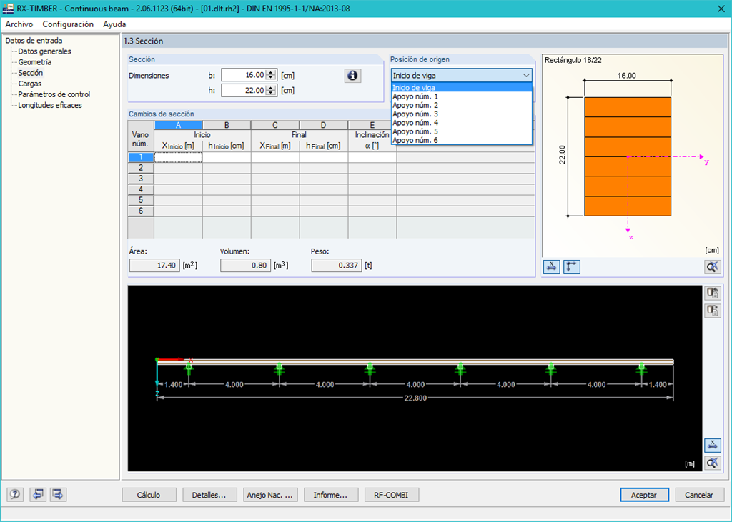 Ventana 1.3 Sección