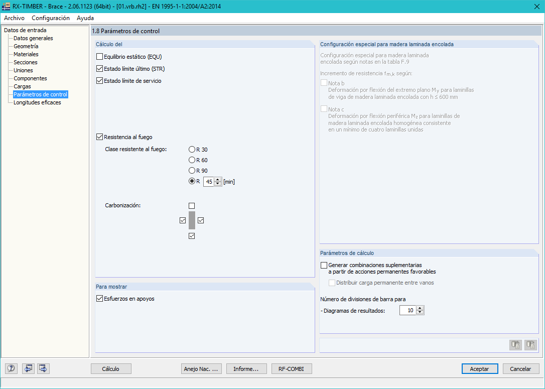 Maske 1.8 Steuerungsparameter
