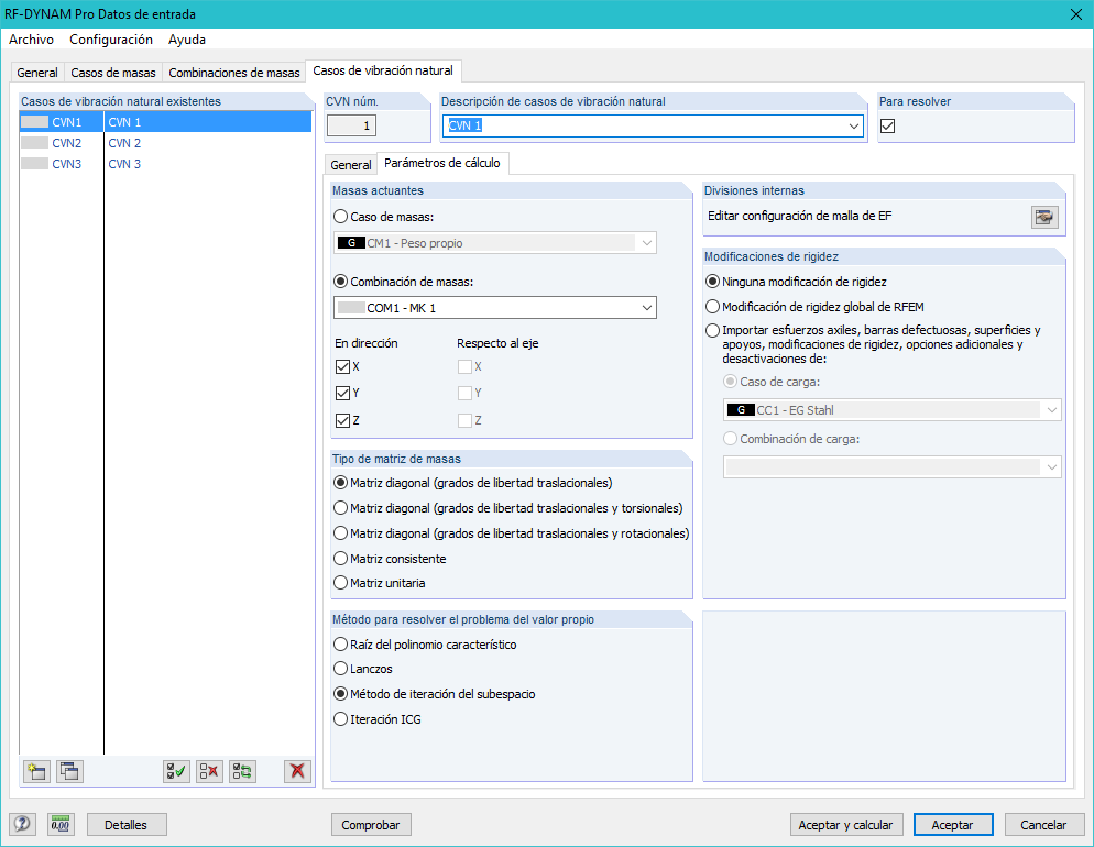 Berechnungsparameter