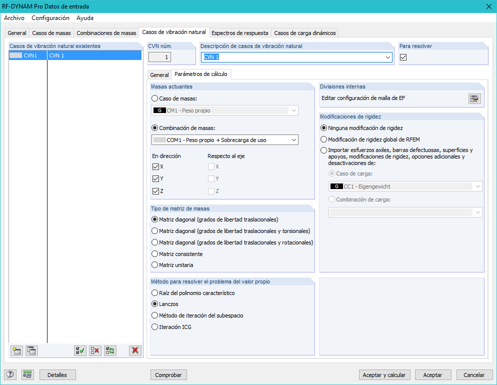 Berechnungsparameter
