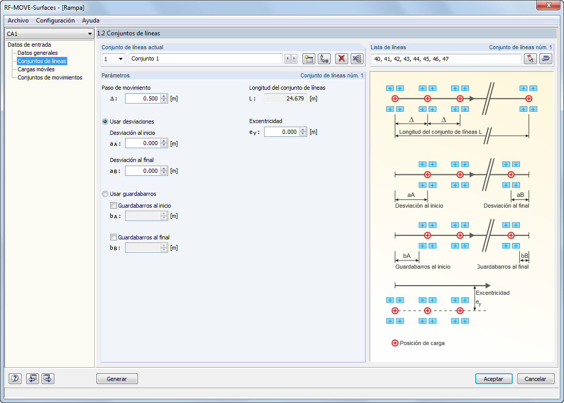 Maske 1.2 Liniensätze