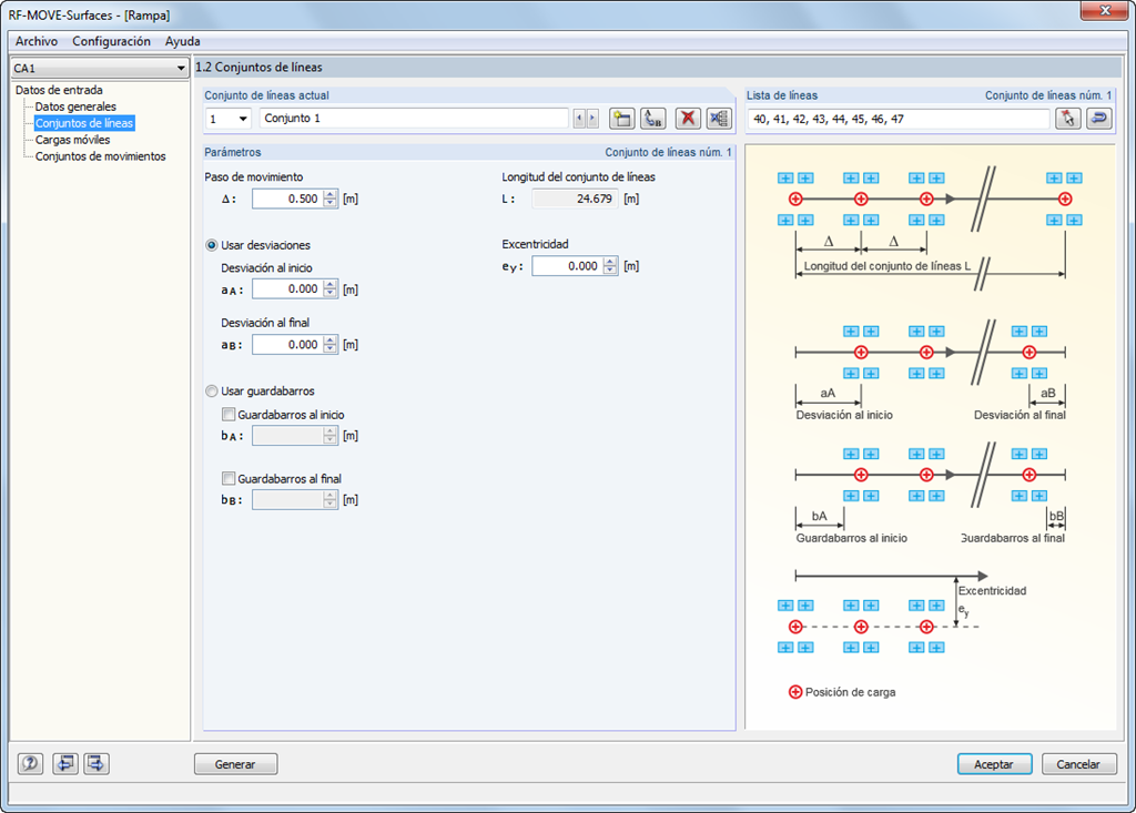 Maske 1.2 Liniensätze