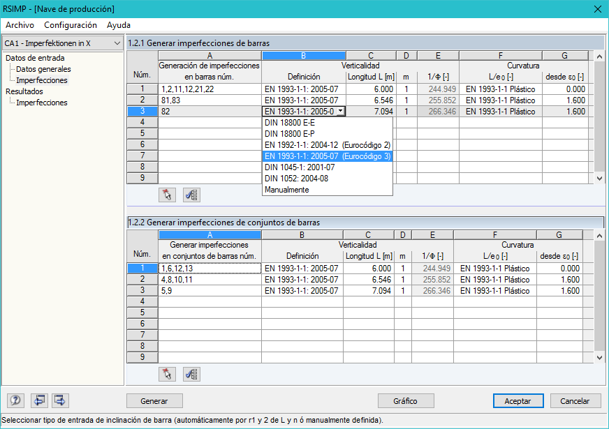 Normen für Ersatzimperfektionen