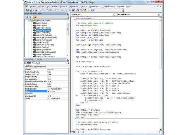 Programmcode im Visual Studio