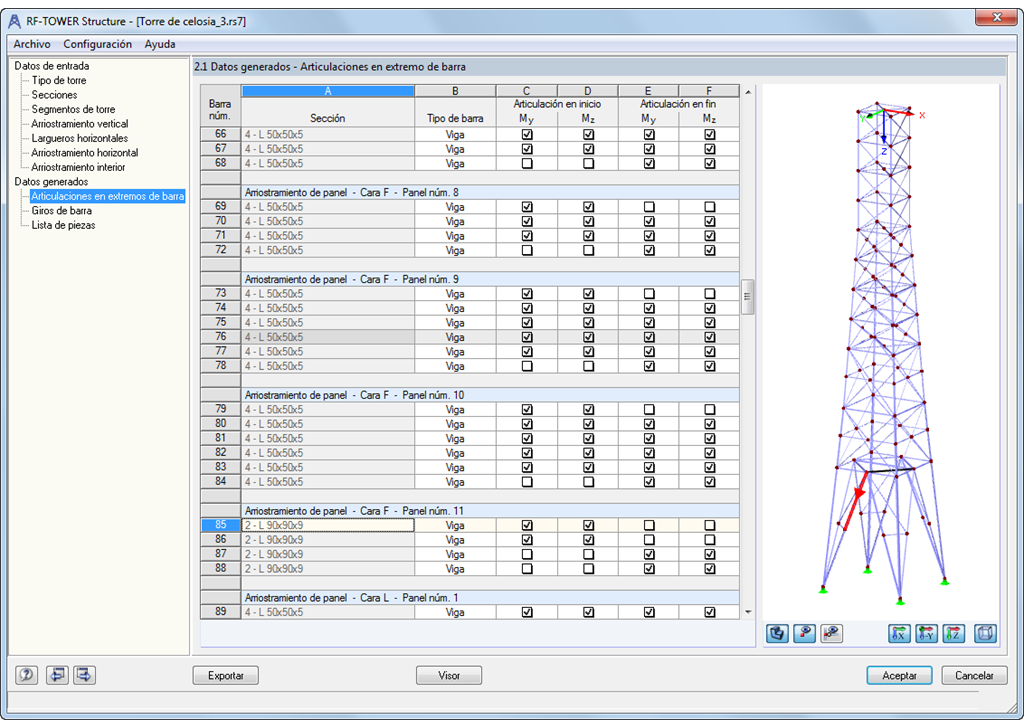 Generierte Mastdaten