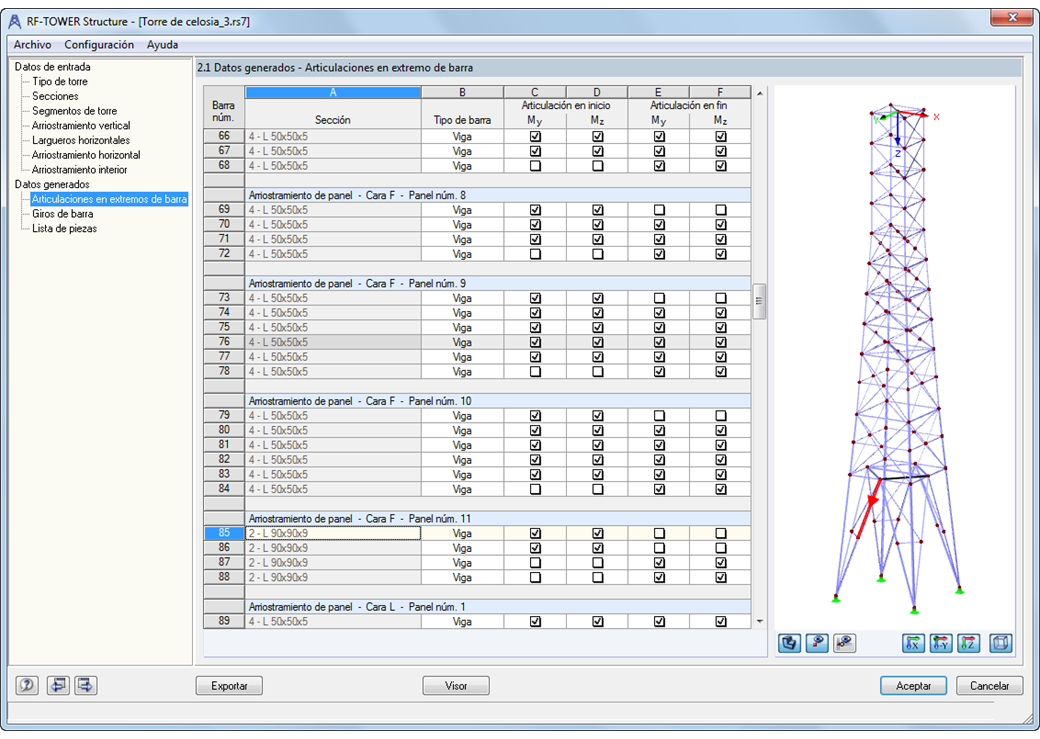 Generierte Mastdaten