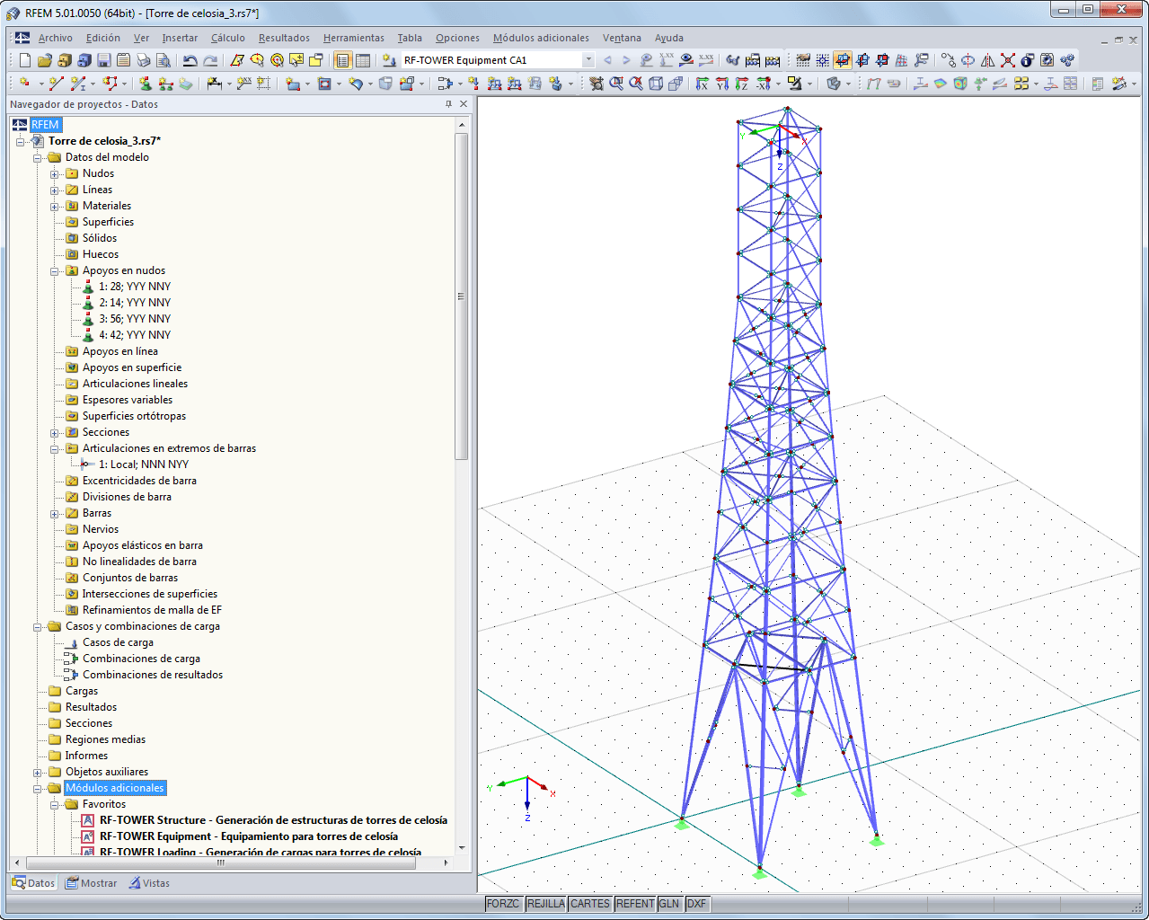 Mastdarstellungen in RFEM