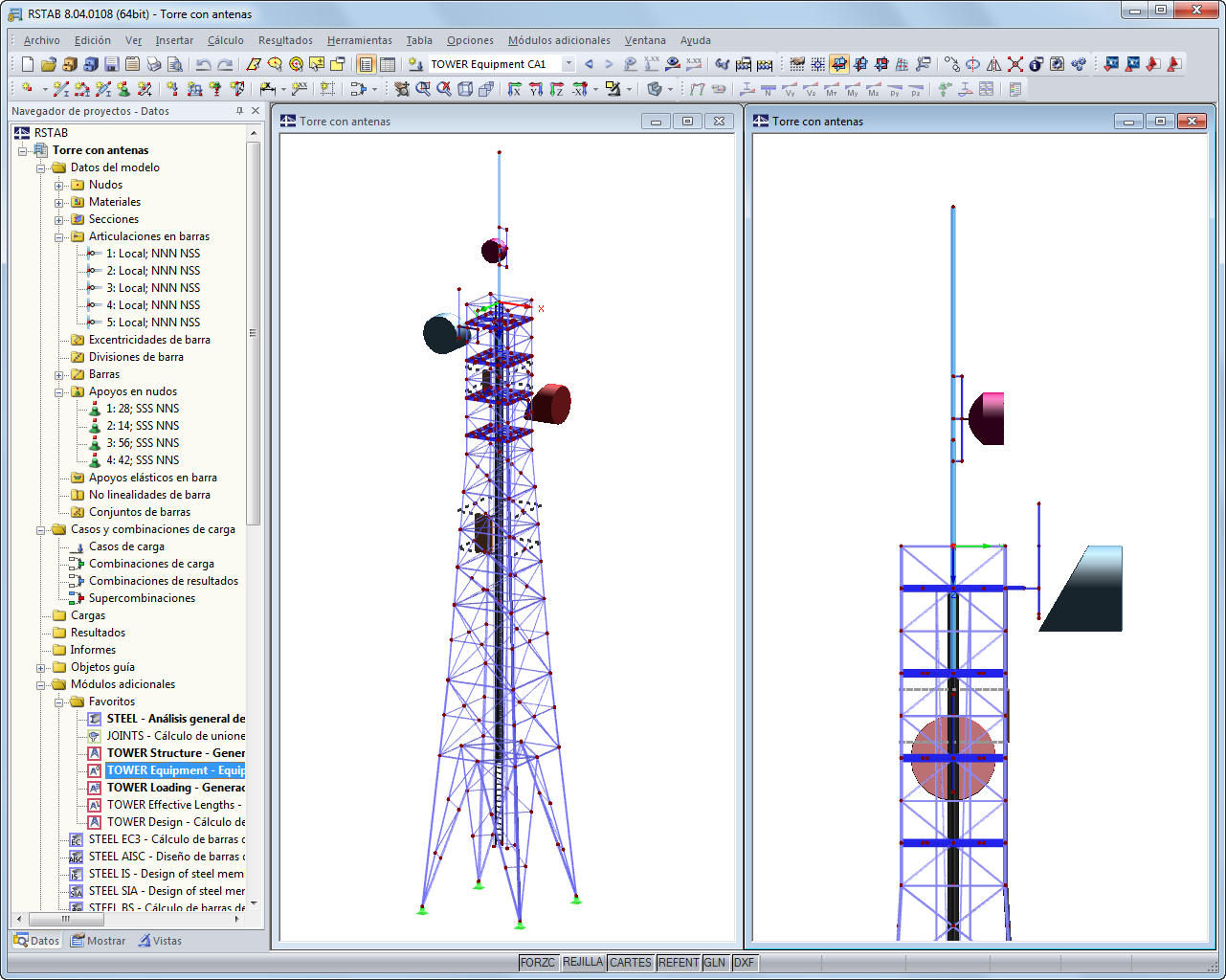 Exportiertes RFEM-Modell
