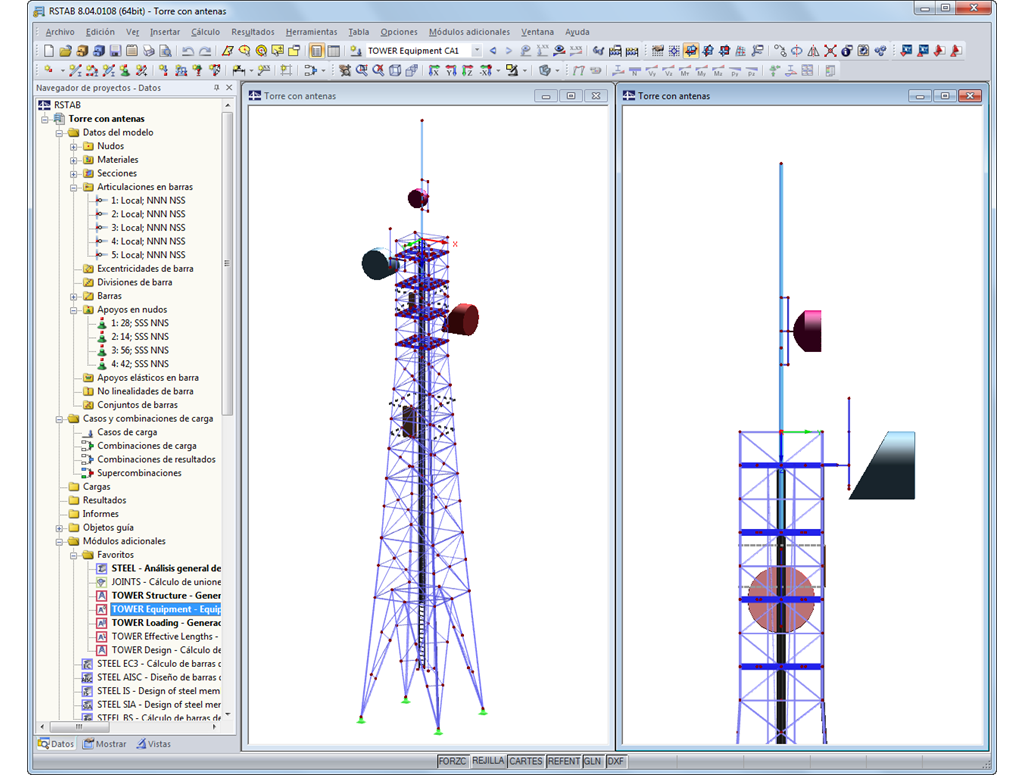 Exportiertes RFEM-Modell