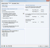 Detaileinstellungen Stabilität