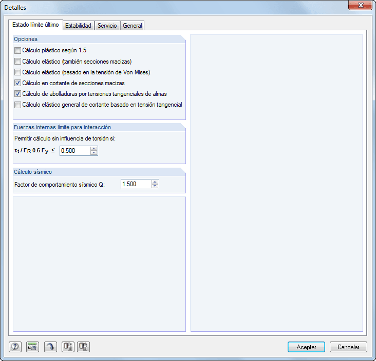 Maske 2.2 Nachweise querschnittsweise