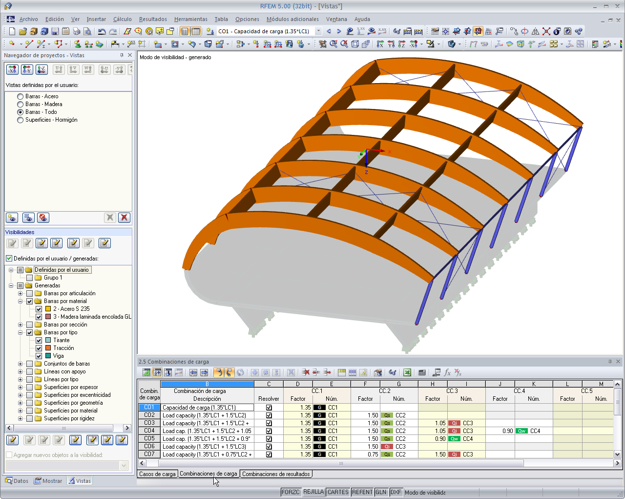 Navegador de proyectos - Vistas