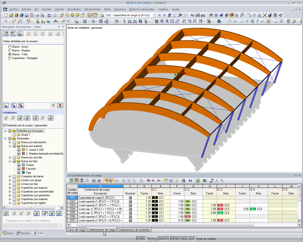 Navegador de proyectos - Vistas