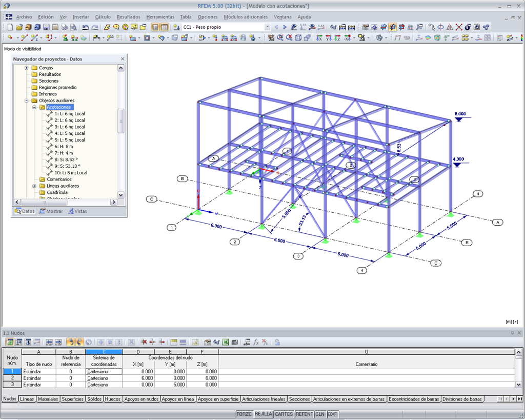Acotaciones y líneas auxiliares