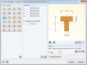 Eingabe eines zusammengesetzten T-Querschnittes
