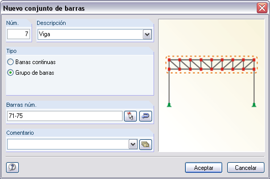 Generierung eines Stabsatzes