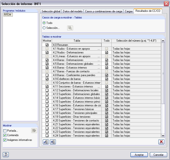 Selektion im Ausdruckprotokoll