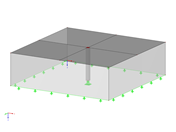 Modelo del tutorial "Modelado con RFEM | 009 Estructuras de placas "