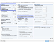 Parámetros de cálculo del cuadro de diálogo