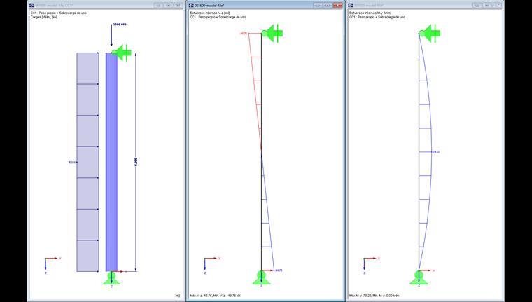 Sistema, carga y esfuerzos internos