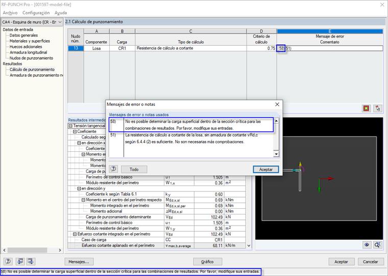 Nota sobre el cálculo núm. 58) cuando se aplica una combinación de resultados