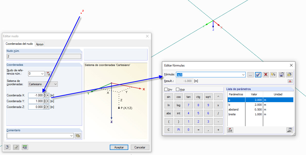 Imagen 03 - Parametrización de los nudos 1 a 4