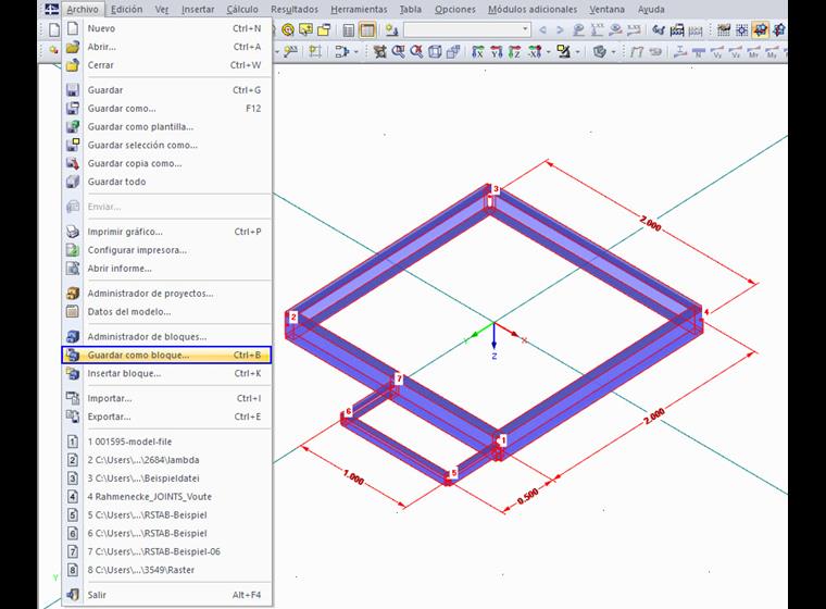 Guardar como bloque ...