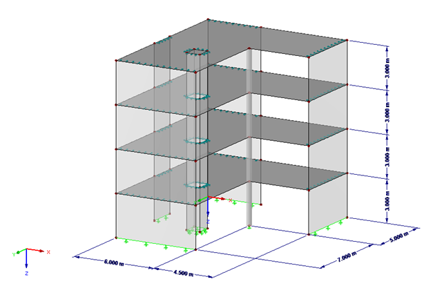 Modelo de construcción en RFEM