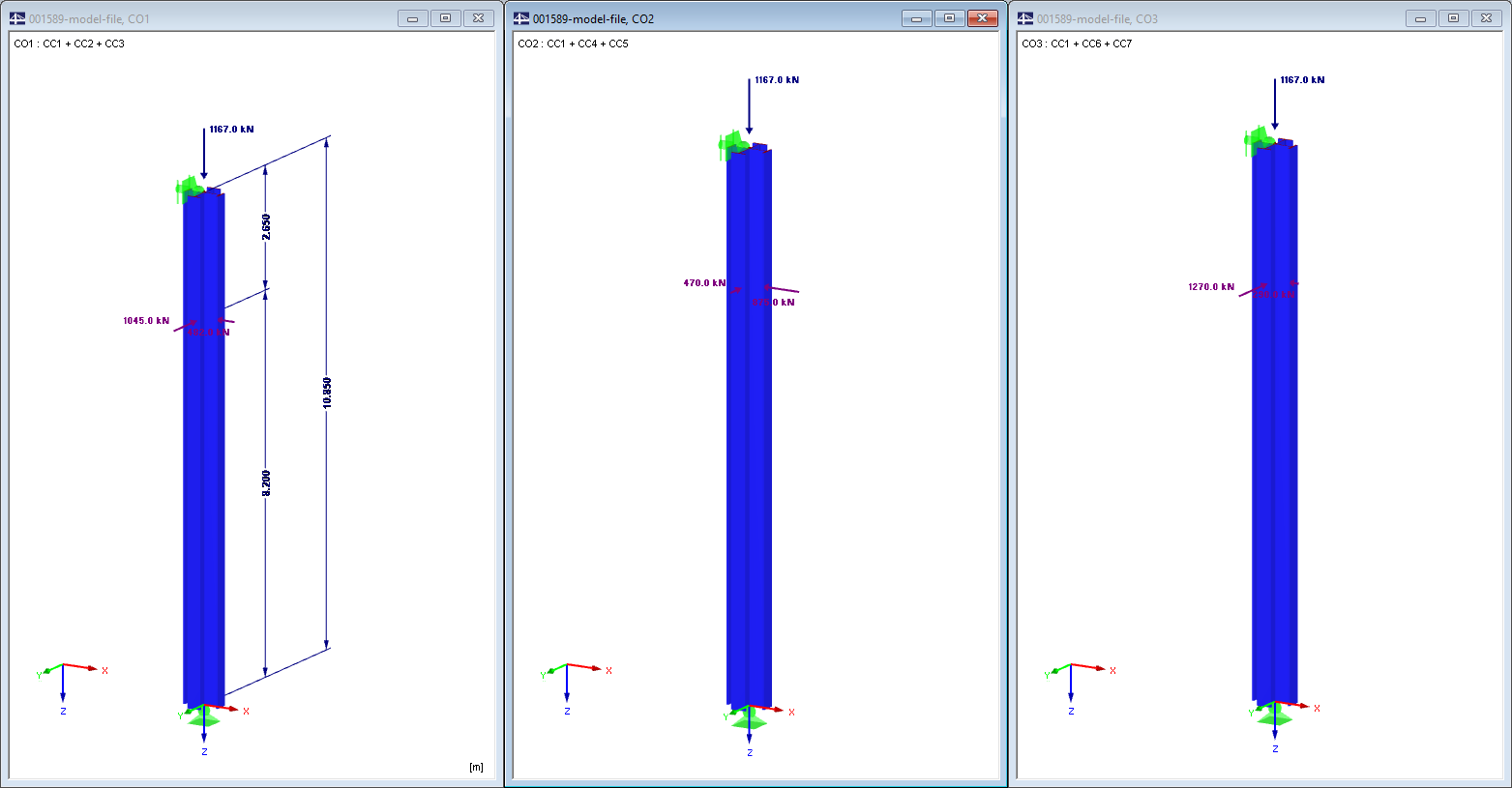 Modelo, dimensiones y cargas