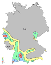 Diagrama de las zonas sísmicas