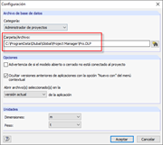 Opciones y configuración del programa