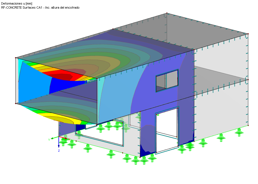 Estructura con suelo sobre voladizo