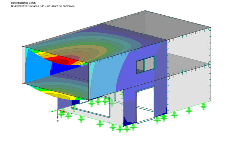 Estructura con suelo sobre voladizo