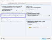 Configuración para análisis no lineal