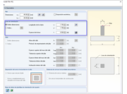 Dimensiones preestablecidas de las losas de cimentación