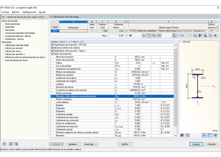 Cálculo con estabilización