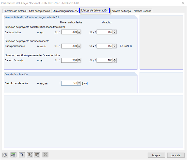 Grenzwerte für die Verformungsberechnung