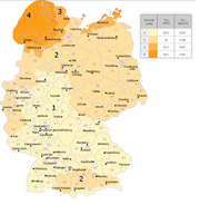 Zonas de viento en Alemania