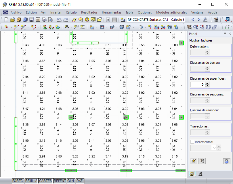 Valores numéricos en grupos