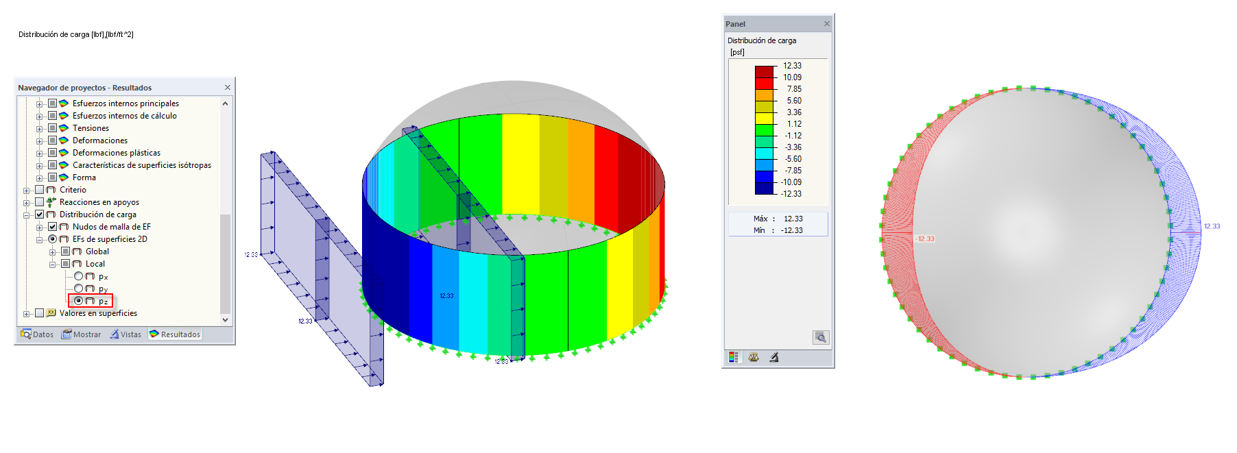 Load distribution along the perimeter walls