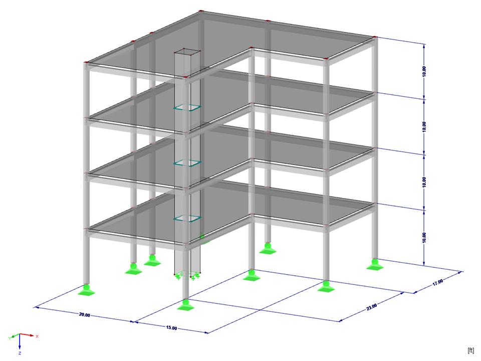 Modelo de construcción en RFEM