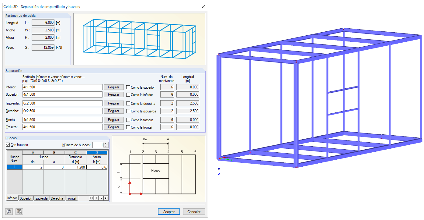 Aberturas y anchos de luz