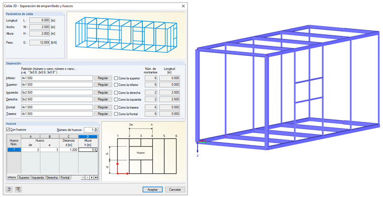 Aberturas y anchos de luz