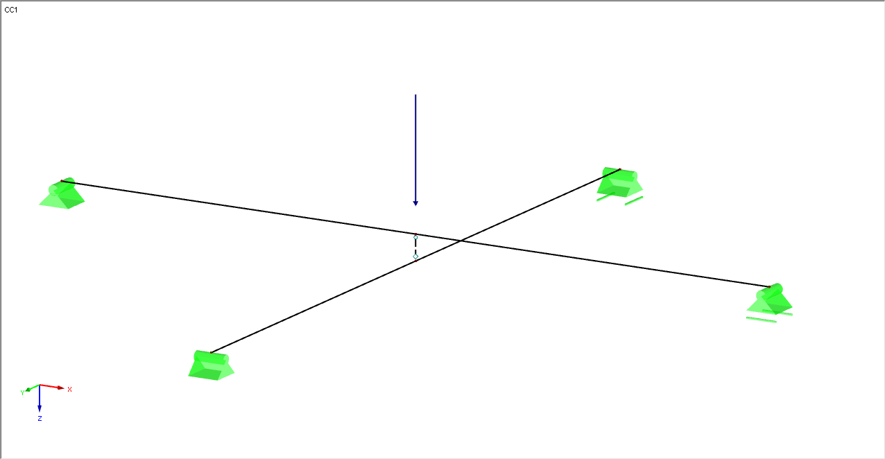 Sistema con barra rígida insertada como conexión