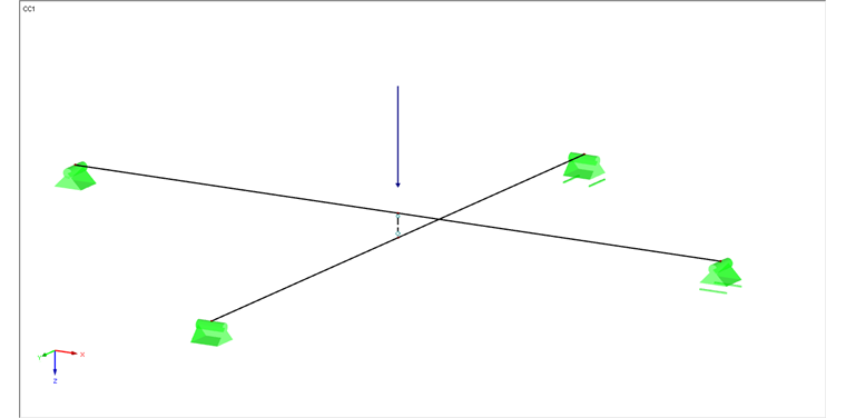 Sistema con barra rígida insertada como conexión