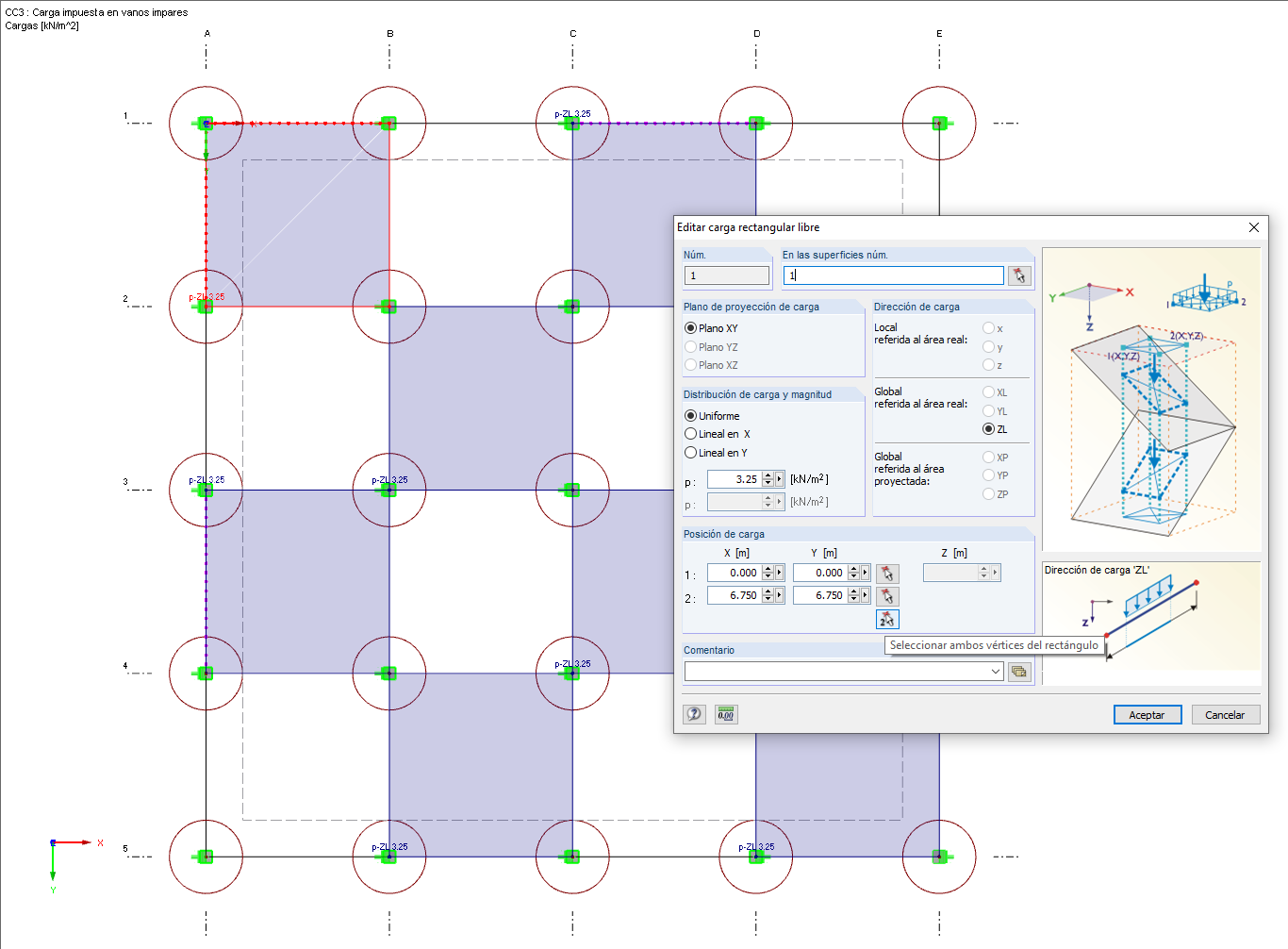Disposición de la carga del tablero de ajedrez