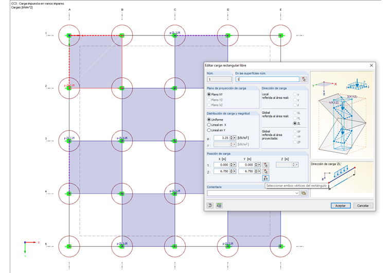 Disposición de la carga del tablero de ajedrez