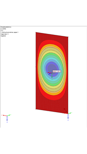 Resultados de la deformación en el panel 1