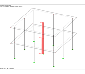Normalkraftverlauf in den Stützen